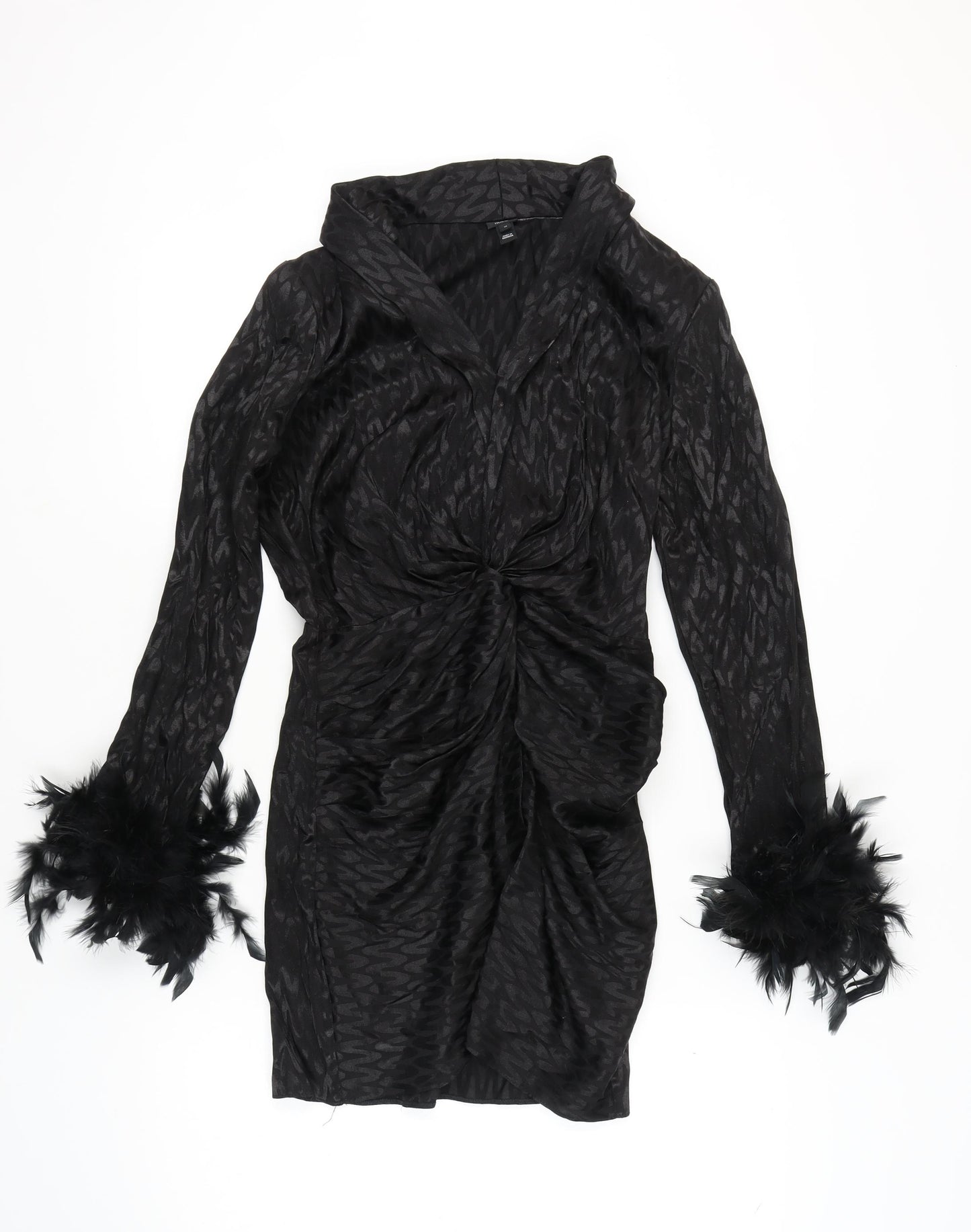 River Island Black Bodycon Dress Size 10