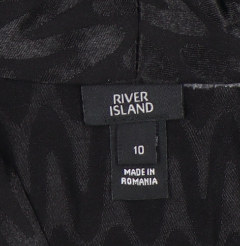River Island Black Bodycon Dress Size 10