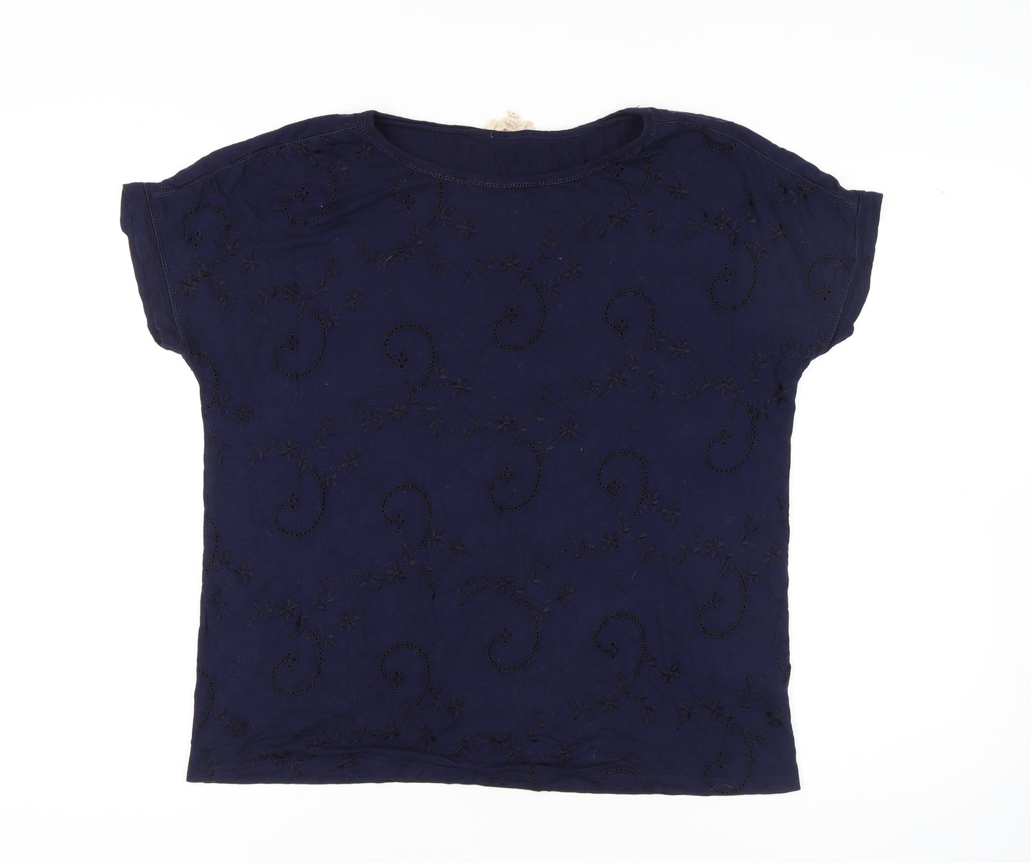 Phase Eight Women's Blue Embroidered T-Shirt, Size 16