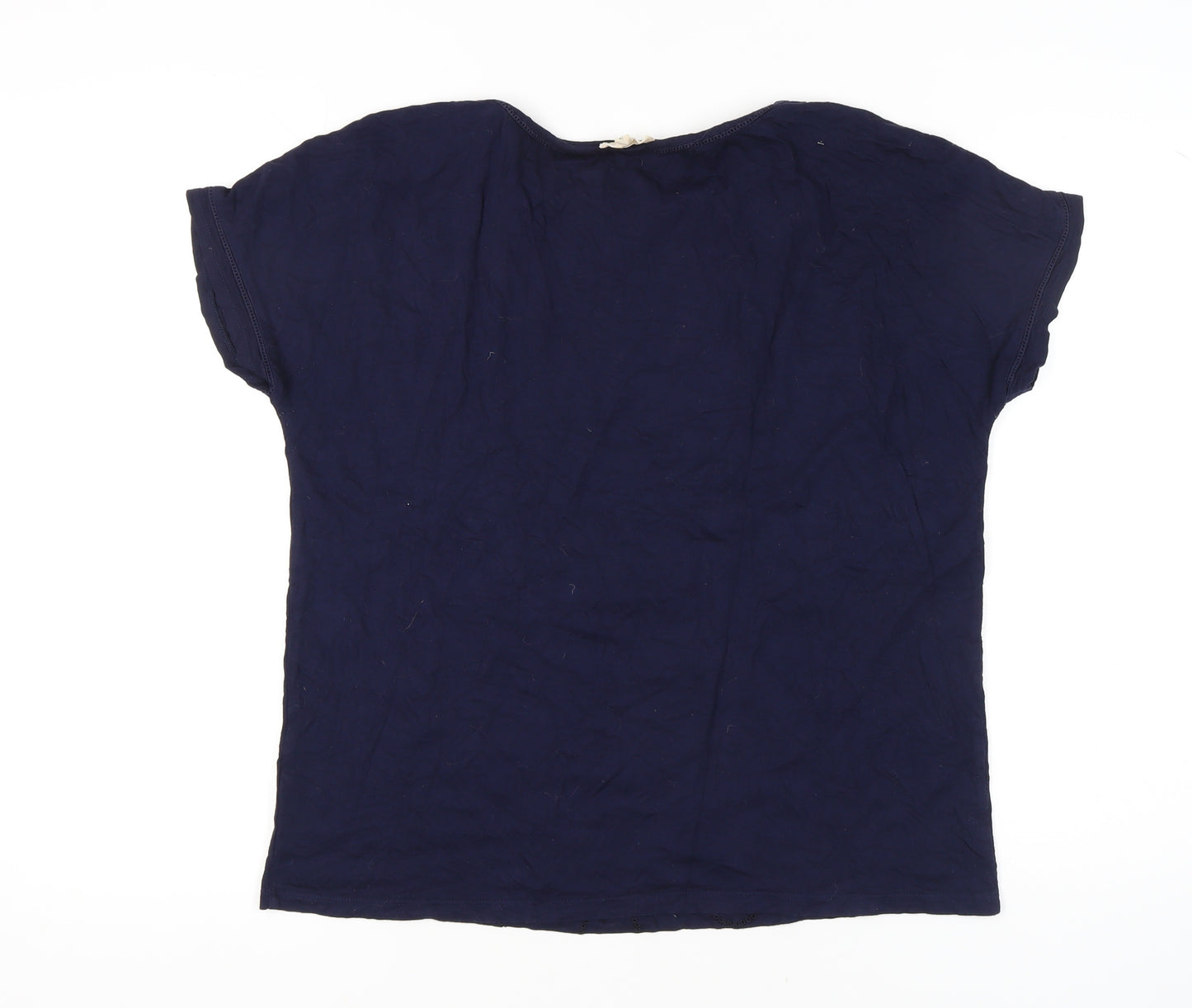 Phase Eight Women's Blue Embroidered T-Shirt, Size 16