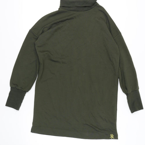 River Island Green Roll Neck Women's Top, Size 10