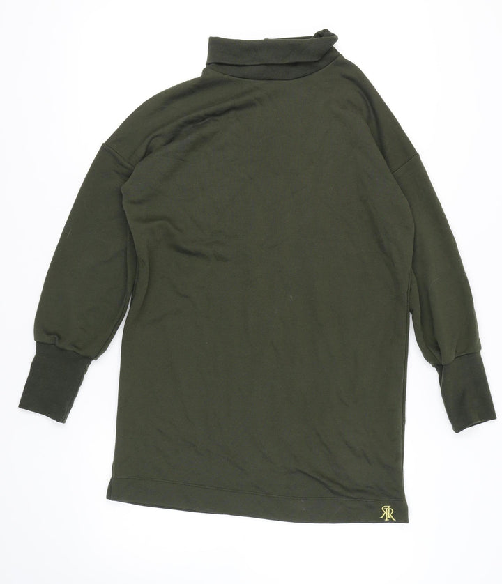 River Island Green Roll Neck Women's Top, Size 10
