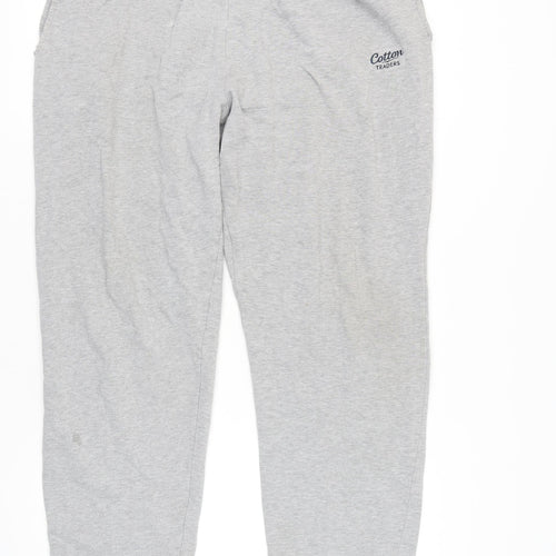 Cotton Traders Men's Grey 2XL Sweatpants Elastic Waist