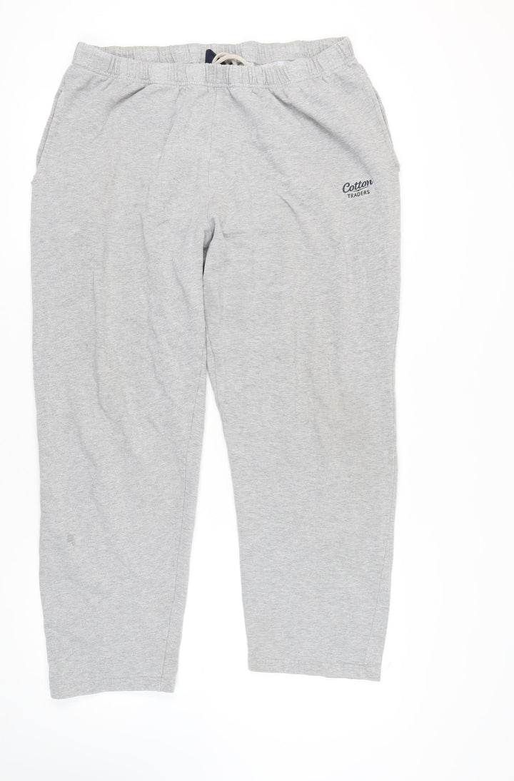 Cotton Traders Men's Grey 2XL Sweatpants Elastic Waist