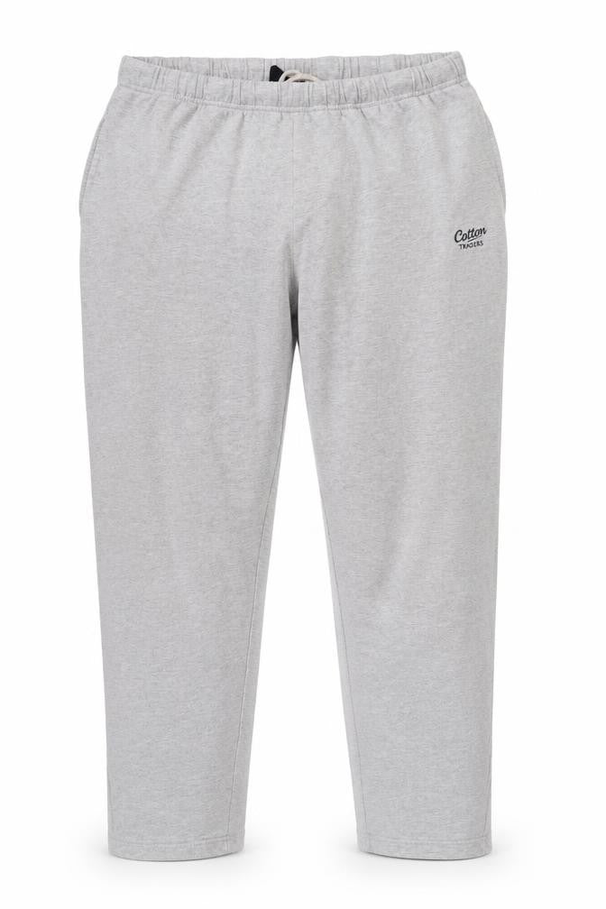 Front view of Cotton Traders Men's Grey 2XL Sweatpants Elastic Waist