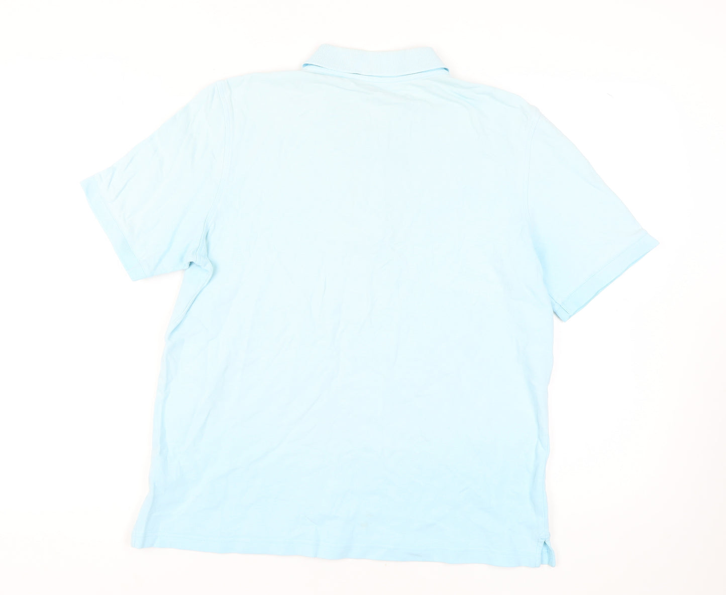 Lands' End Men's Blue Polo Shirt, M, Casual, Cotton