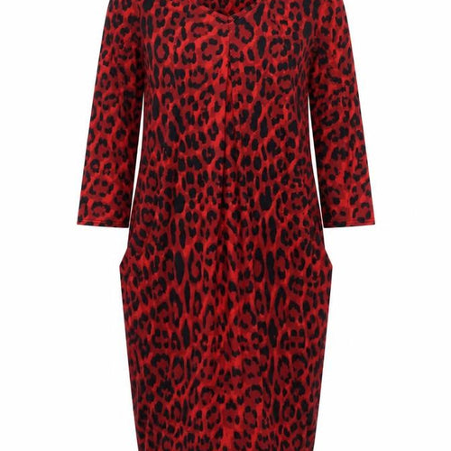 Roman Originals Red Animal Print Women's Dress Size 10