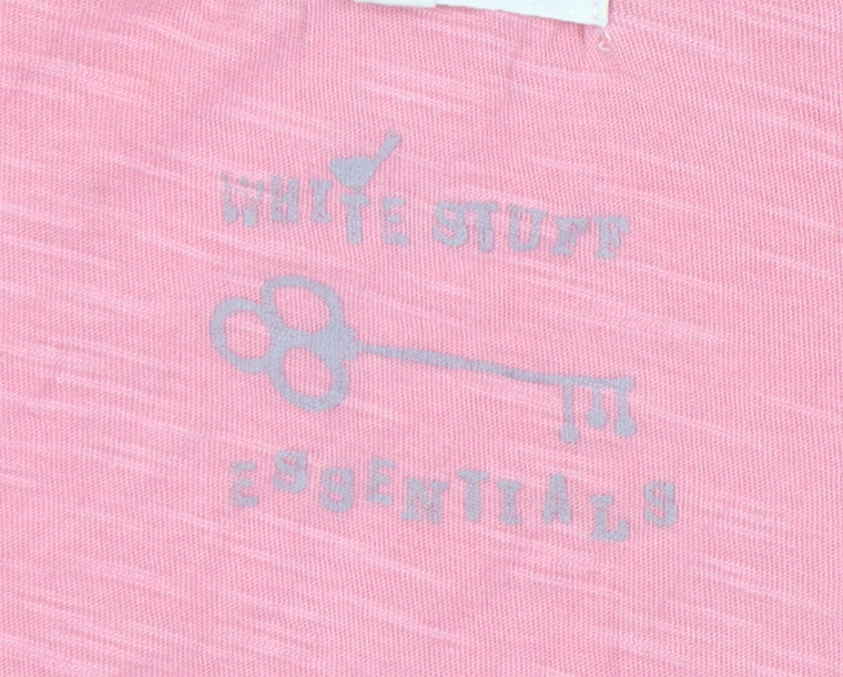 White Stuff Women's Pink Cotton T-Shirt Size 18