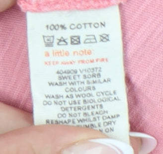 White Stuff Women's Pink Cotton T-Shirt Size 18