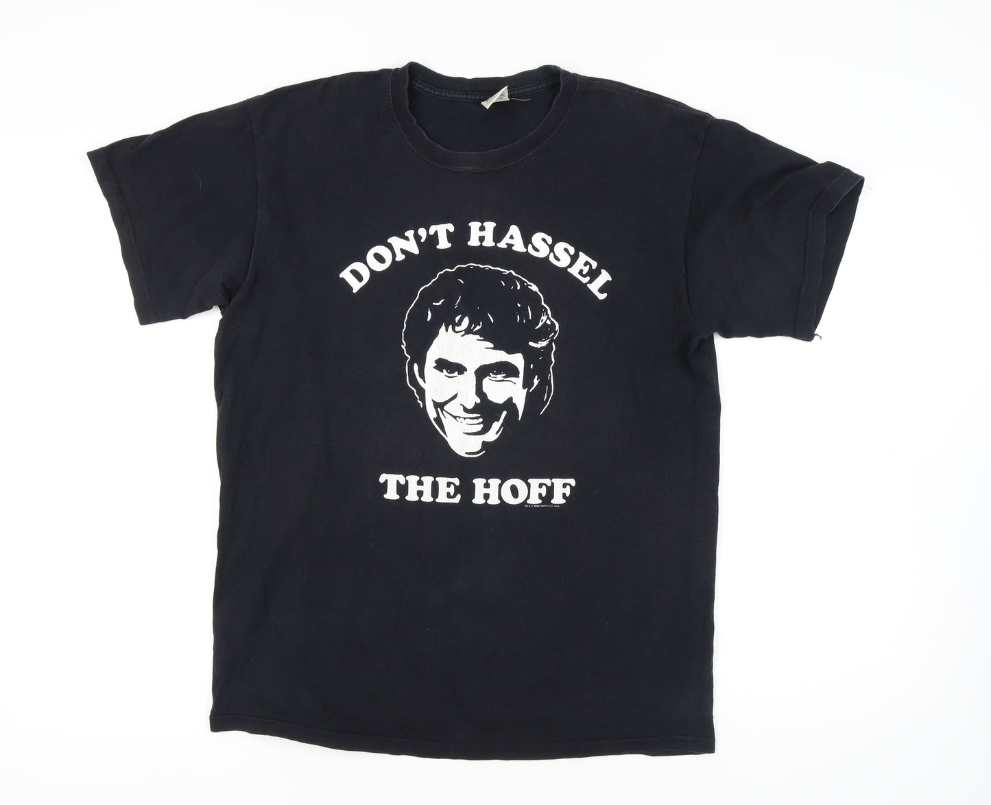 Fruit of the Loom Men's Black Funny T-Shirt - Size L