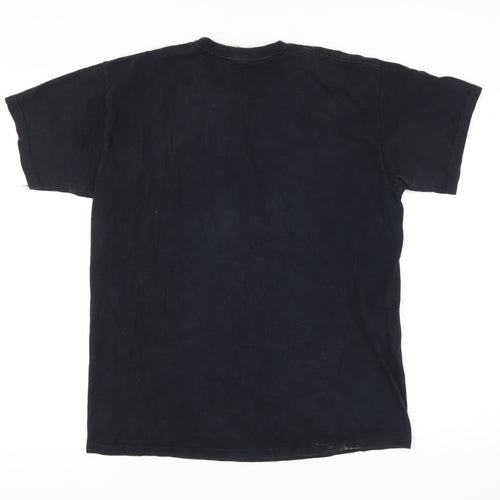 Fruit of the Loom Men's Black Funny T-Shirt - Size L