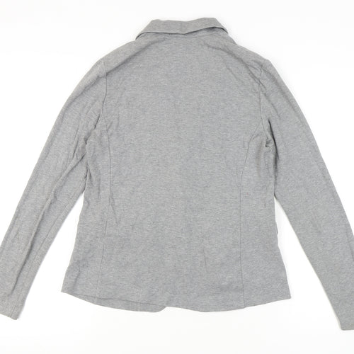 Uniqlo Women's Grey Blazer, Size S, Single-Breasted