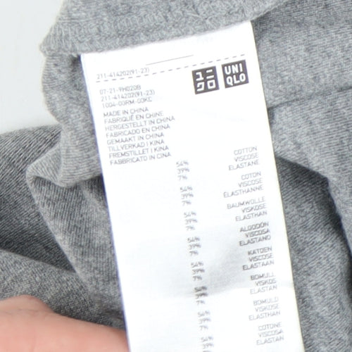 Uniqlo Women's Grey Blazer, Size S, Single-Breasted