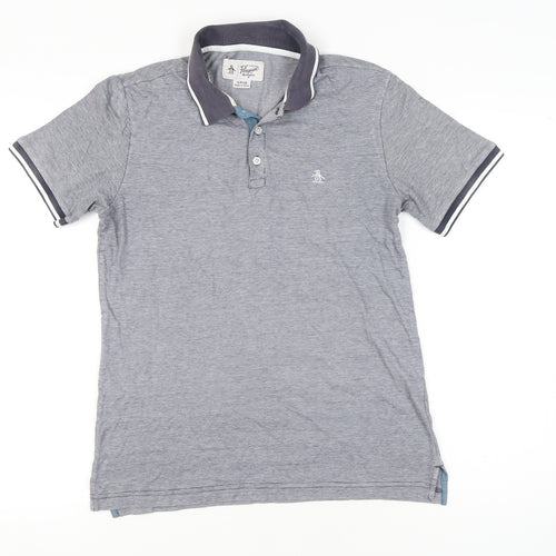 Penguin Men's Grey Polo Shirt, Size S, Casual Summer