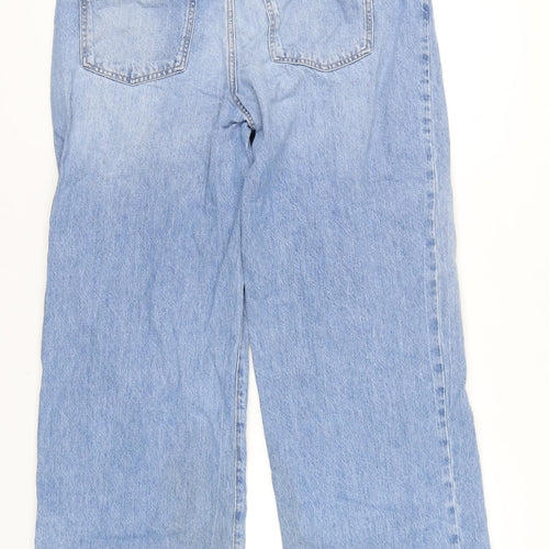 New Look Blue Wide-Leg Jeans Women Size 16 Regular Fit