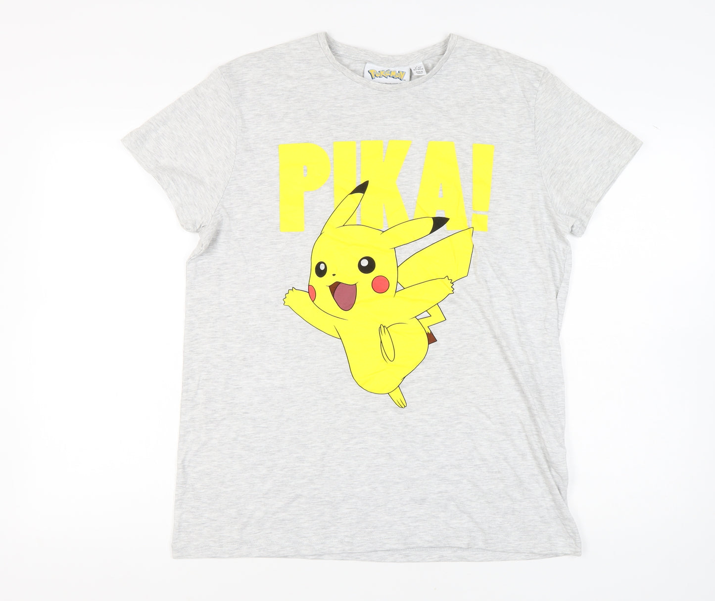 Pokémon Men’s Grey Pikachu Anime T-Shirt L