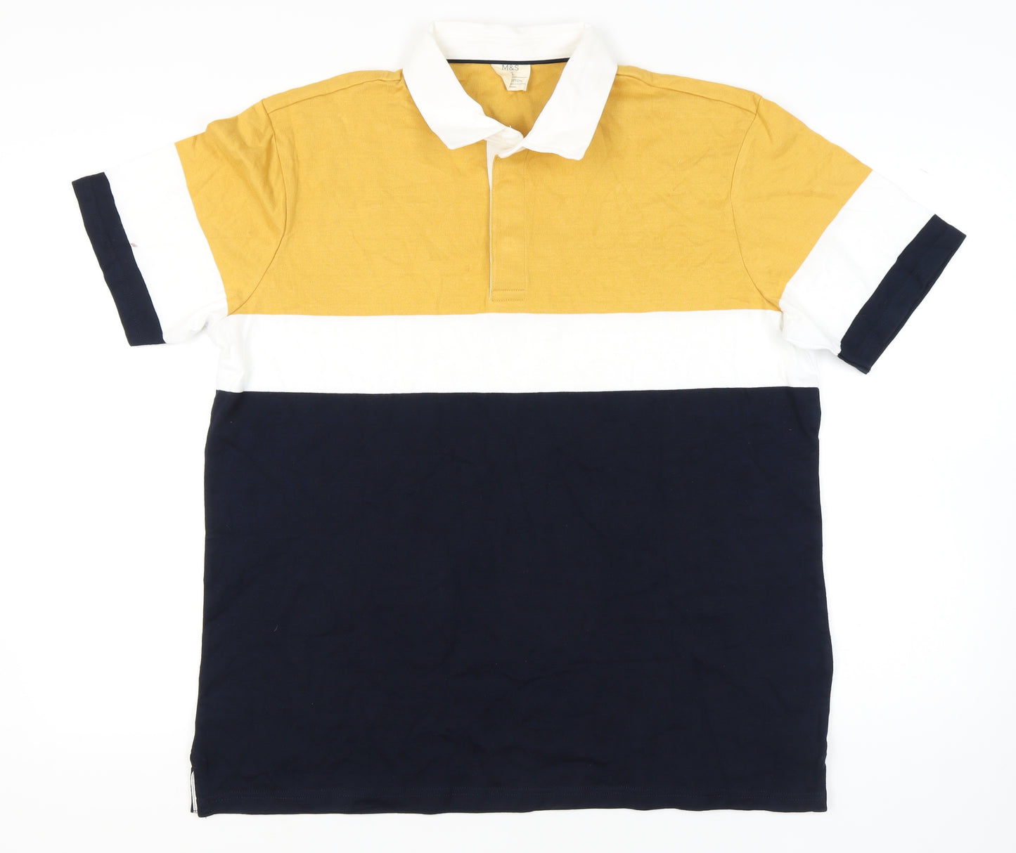 Marks and Spencer Men's Colourblock Polo 2XL