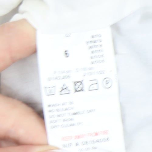 Jean Bourget Girls A-Line Floral Cotton Dress Size 6 Sleeveless