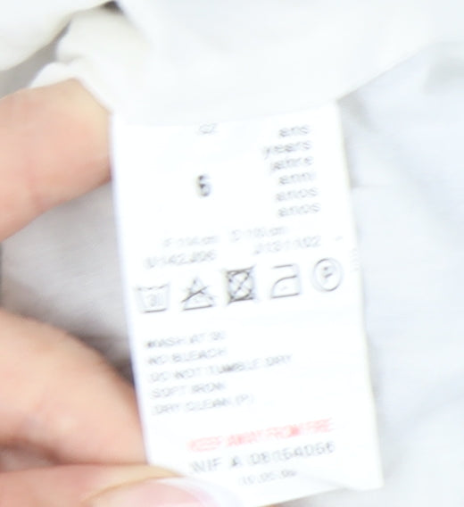 Jean Bourget Girls A-Line Floral Cotton Dress Size 6 Sleeveless