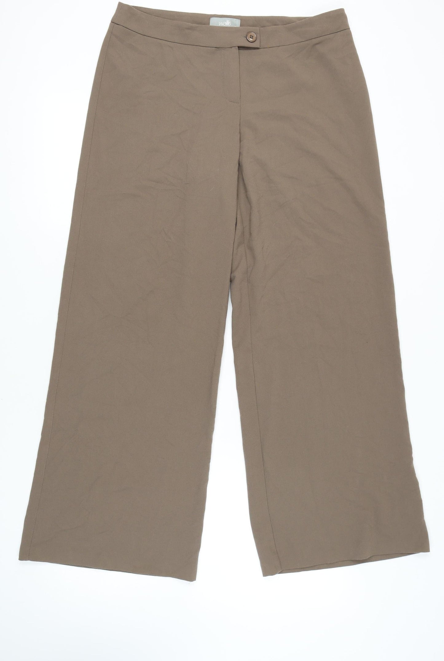 Wallis Women's Brown Wide-Leg Trousers, Size 16, Easy Care
