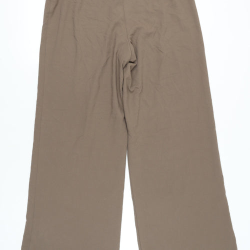Wallis Women's Brown Wide-Leg Trousers, Size 16, Easy Care