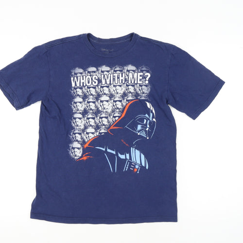 Disney Store Boys Blue Star Wars Graphic T-Shirt - Size 14
