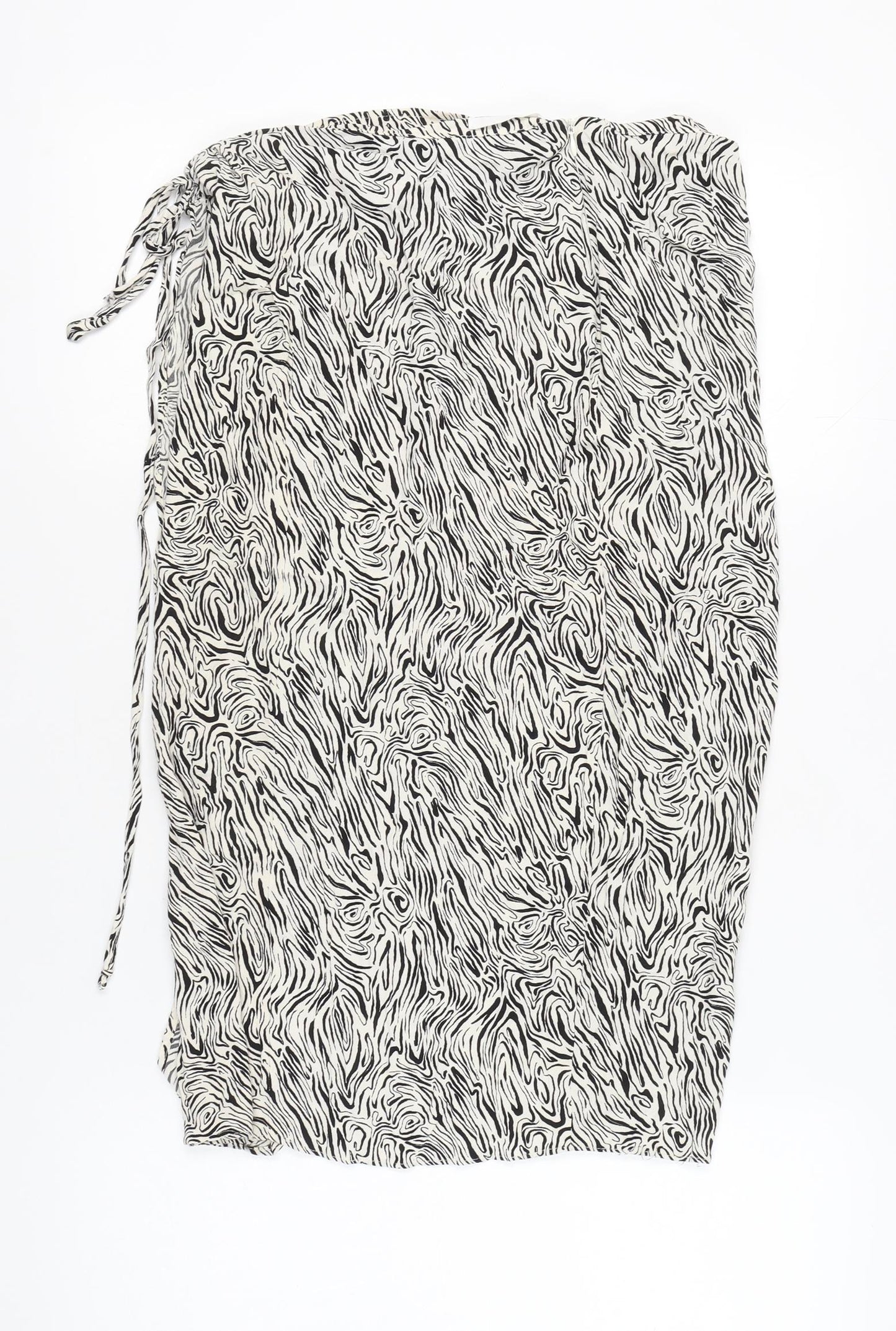 MNG Women’s Black Animal Print Skirt XL