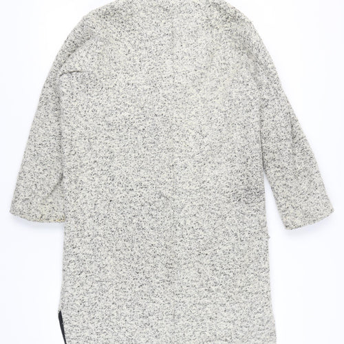 Topshop Women's Grey Long Wool Overcoat, Size 6
