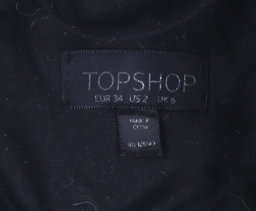 Topshop Women's Grey Long Wool Overcoat, Size 6