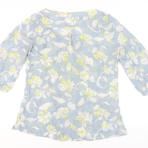 Marks and Spencer Women's Blue Floral Blouse Size 14 Plus