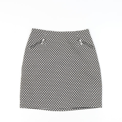 New Look Women's Black Geometric Pencil Skirt Size 6