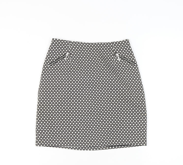 New Look Women's Black Geometric Pencil Skirt Size 6