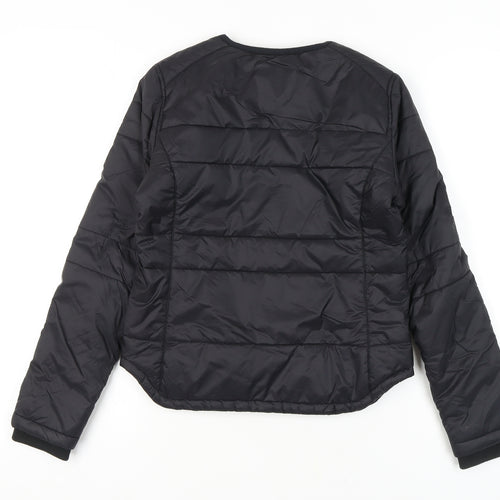 Jack Wills Women's Black Quilted Jacket Size 8