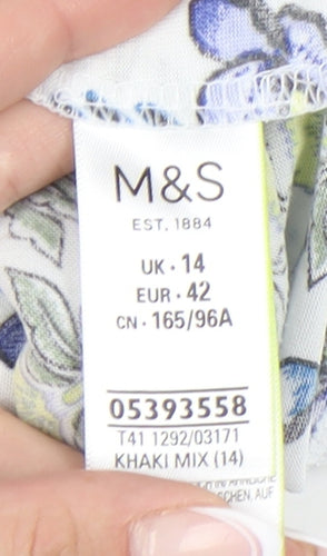 Marks and Spencer Women's Floral T-Shirt, Size 14