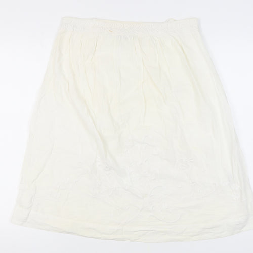 French Connection Women's Ivory Knee-Length Skirt, Size 12