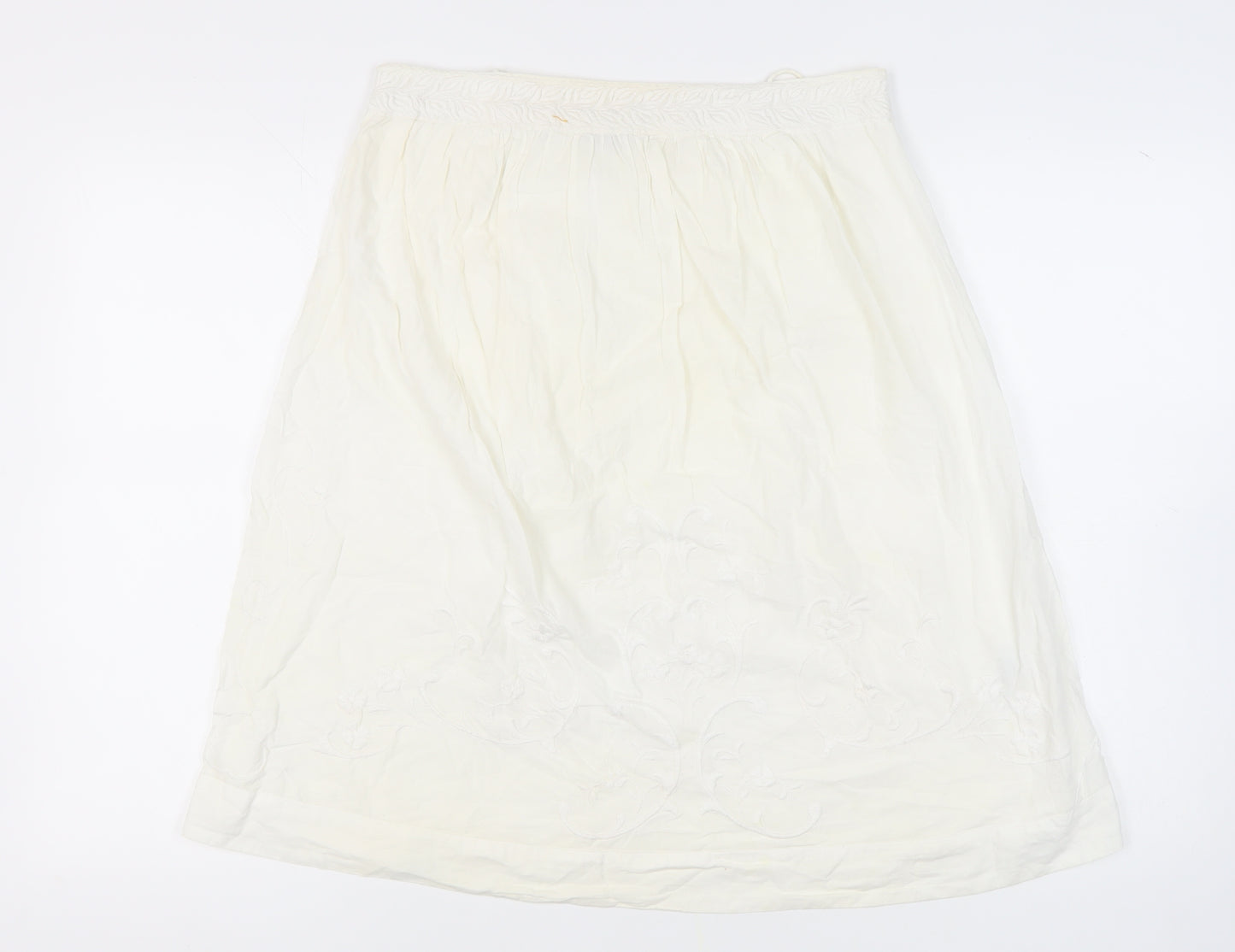 French Connection Women's Ivory Knee-Length Skirt, Size 12