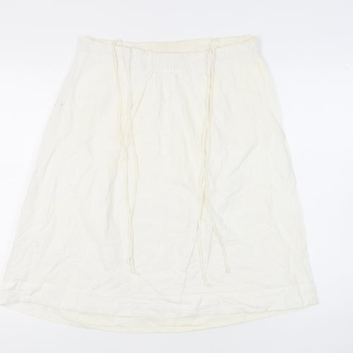French Connection Women's Ivory Knee-Length Skirt, Size 12