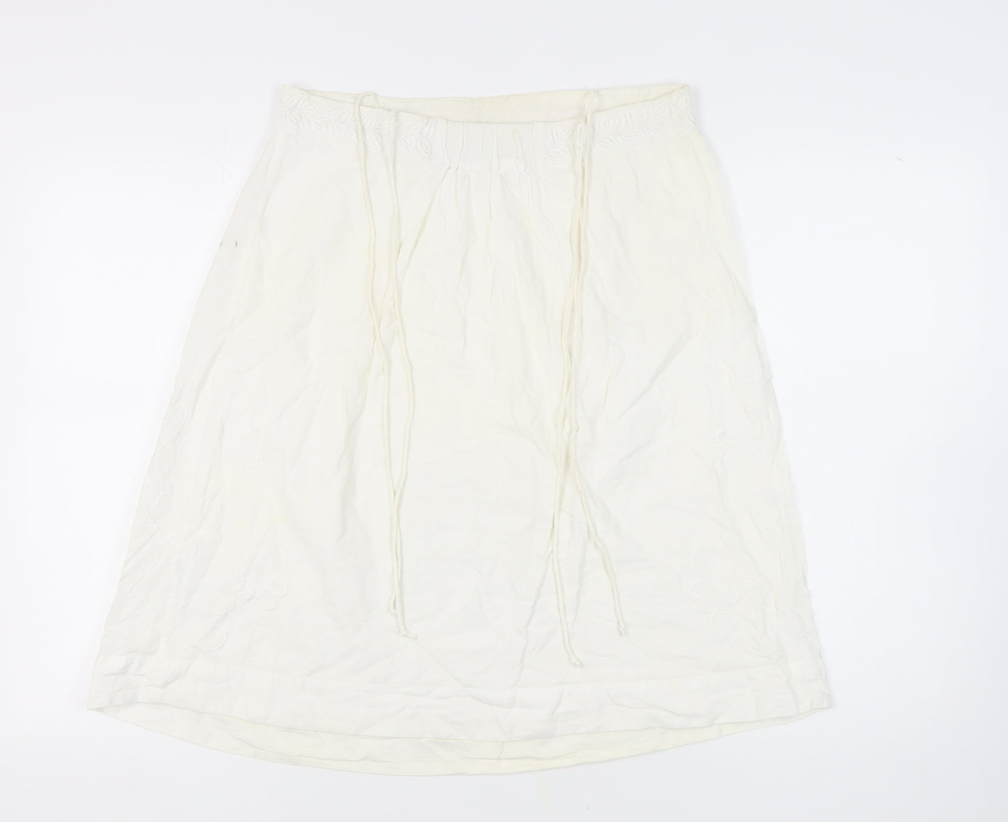 French Connection Women's Ivory Knee-Length Skirt, Size 12