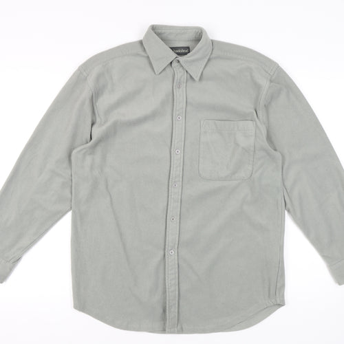 Hawkshead Men's Grey Long Sleeve Button-Up Shirt S