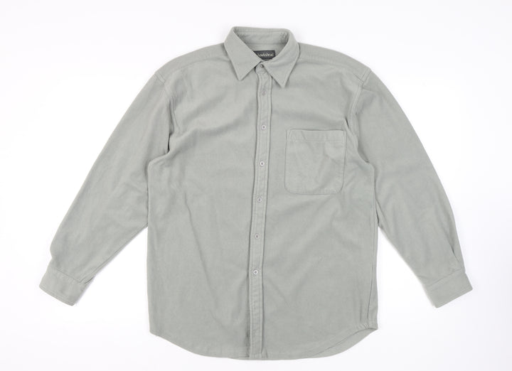 Hawkshead Men's Grey Long Sleeve Button-Up Shirt S