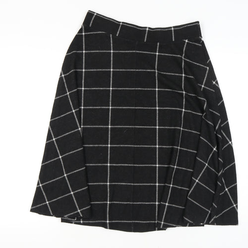 Marks and Spencer Women's Black A-Line Skirt, Size 14