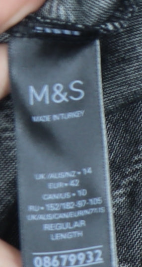 Marks and Spencer Women's Black A-Line Skirt, Size 14