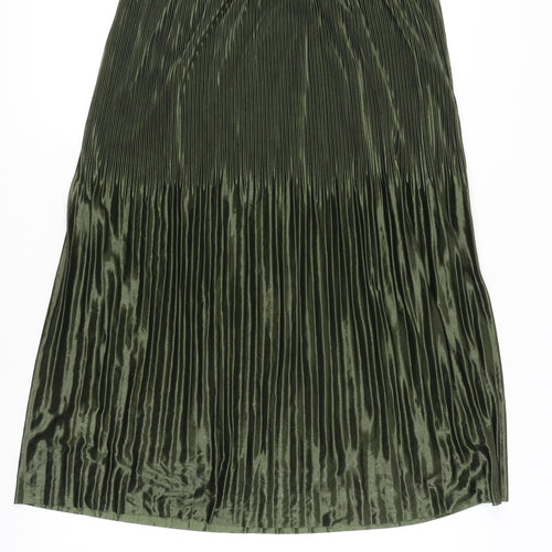 Jacqueline de Yong Women's Green Pleated Midi Skirt L