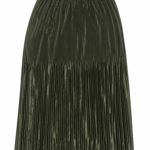 Jacqueline de Yong Women's Green Pleated Midi Skirt L