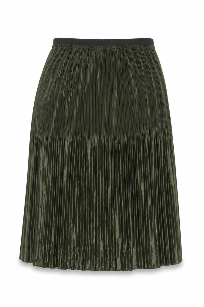 Jacqueline de Yong Women's Green Pleated Midi Skirt L