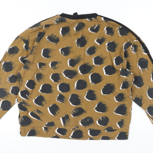 Adidas Women's Brown Pullover Animal Print Sweatshirt M
