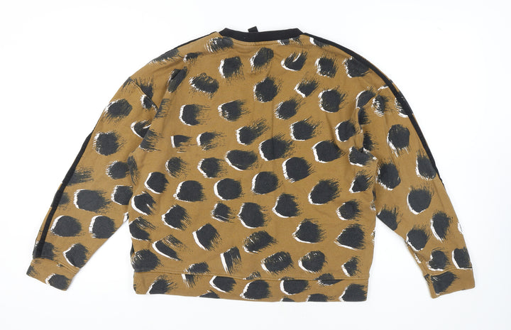 Adidas Women's Brown Pullover Animal Print Sweatshirt M