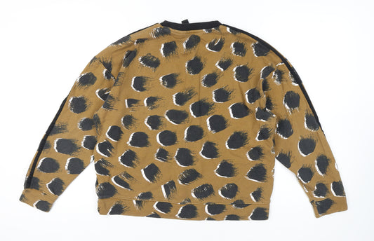 Adidas Women's Brown Pullover Animal Print Sweatshirt M