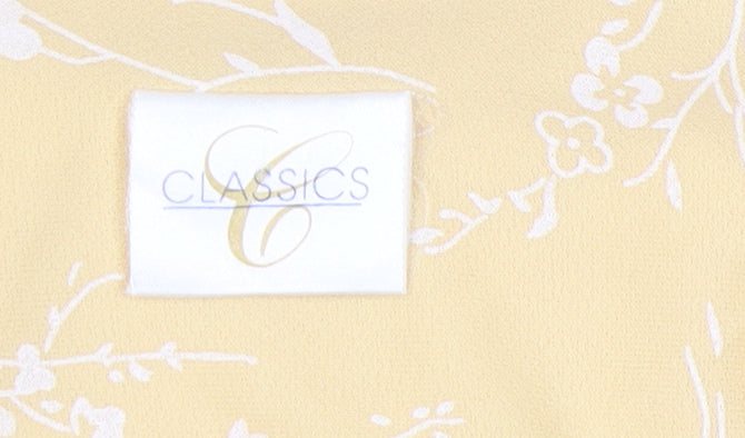 Classics Women's Yellow Floral Belted Dress Size 18