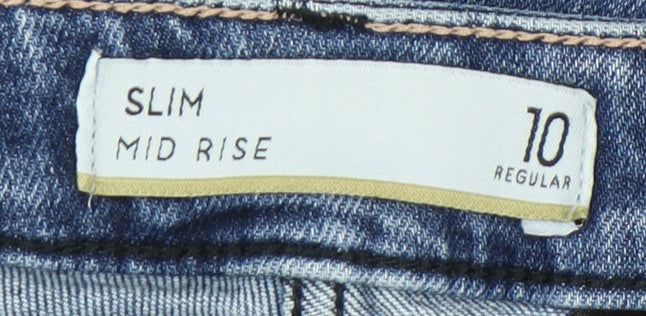 Next Women's Blue Slim Jeans Size 10 Mid Rise